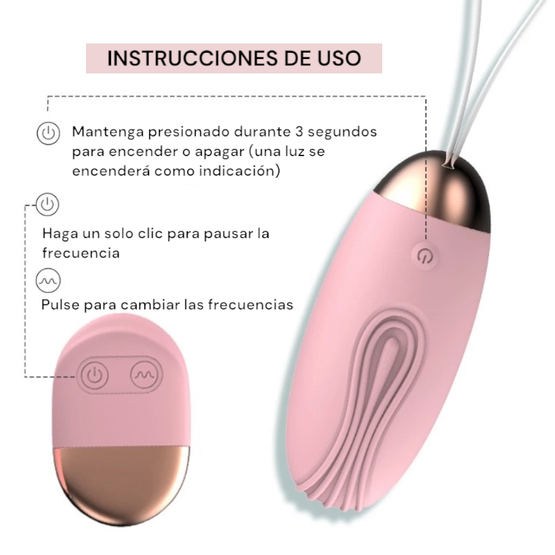 Bola de Kegel vibratoria con control inalámbrico